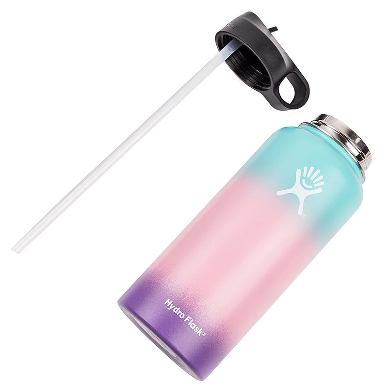 Buy Hydro Flask Water Bottle Stainless Steel Vacuum Insulated Wide Mouth with Straw Lid Multiple Sizes Colors