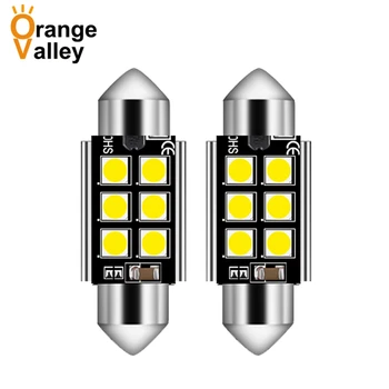 

2Pcs Festoon c5w LED CANBUS 31 36 39 41 mm 4 led bulb 3030 6 SMD reading lamp car Interior Light Error Free DC 9-30V