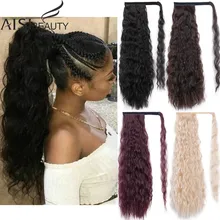 Extension capillaire synthétique queue de cheval frisée-AISI BEAUTY | Postiche queue de cheval à enrouler magique, Extension queue de cheval avec pince pour femmes
