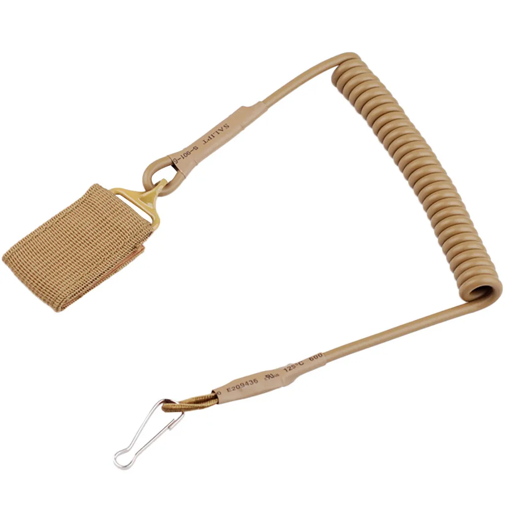 Khaki CHAMSGEND Открытый Многофункциональный Тактический Шнур анти-потеря эластичный веревка альпинистское оборудование - Цвет: Khaki
