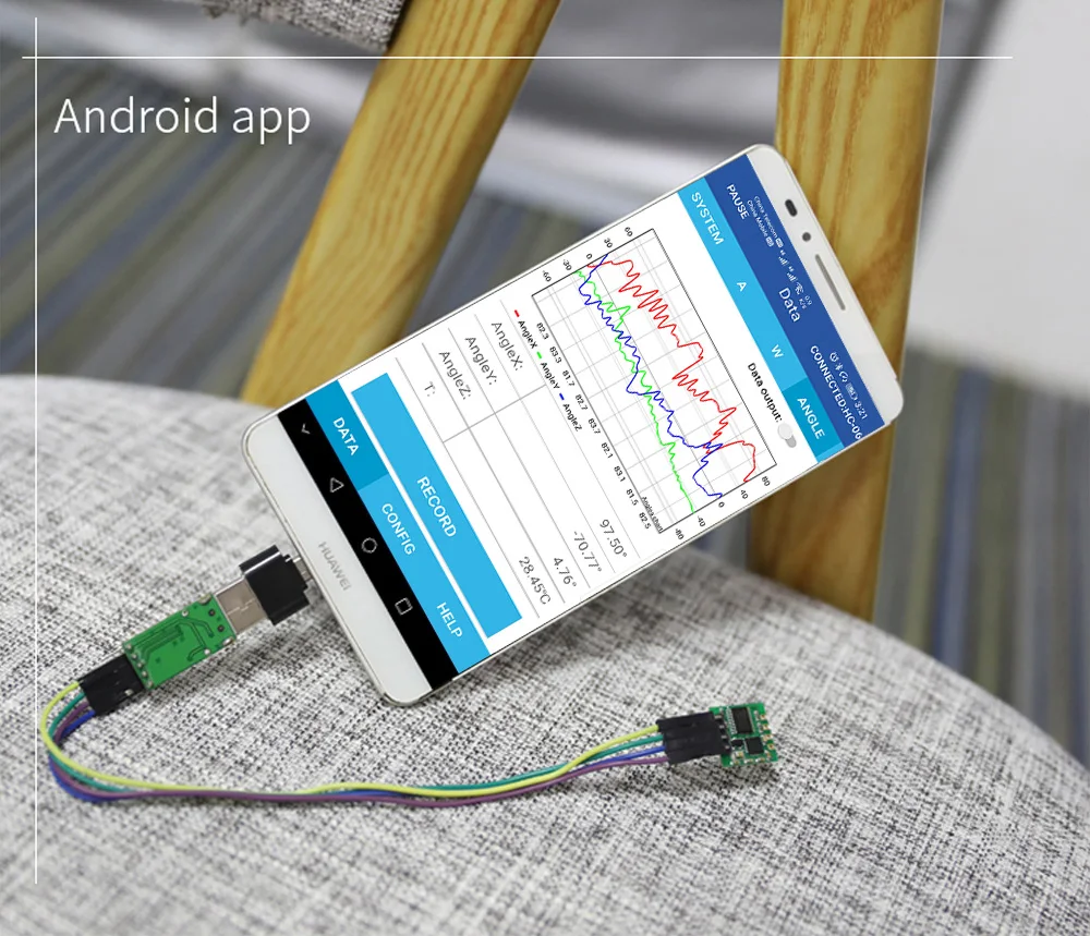 Eixos + Giroscópio Ângulo de Inclinação e Medição de Vibração Digital de 6 Acelerômetro de 3 Witmotion-módulo Eixos Ahrs Inclinômetro Wt61 Mpu6050 - Image 3