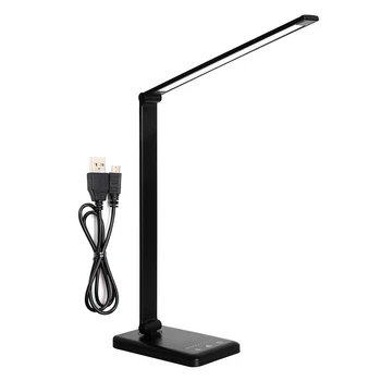 

Stepless Dimmable Desk learning Light Foldable Rotatable Touch Switch LED Table Lamp USB Charging Port Timing Night Lamp