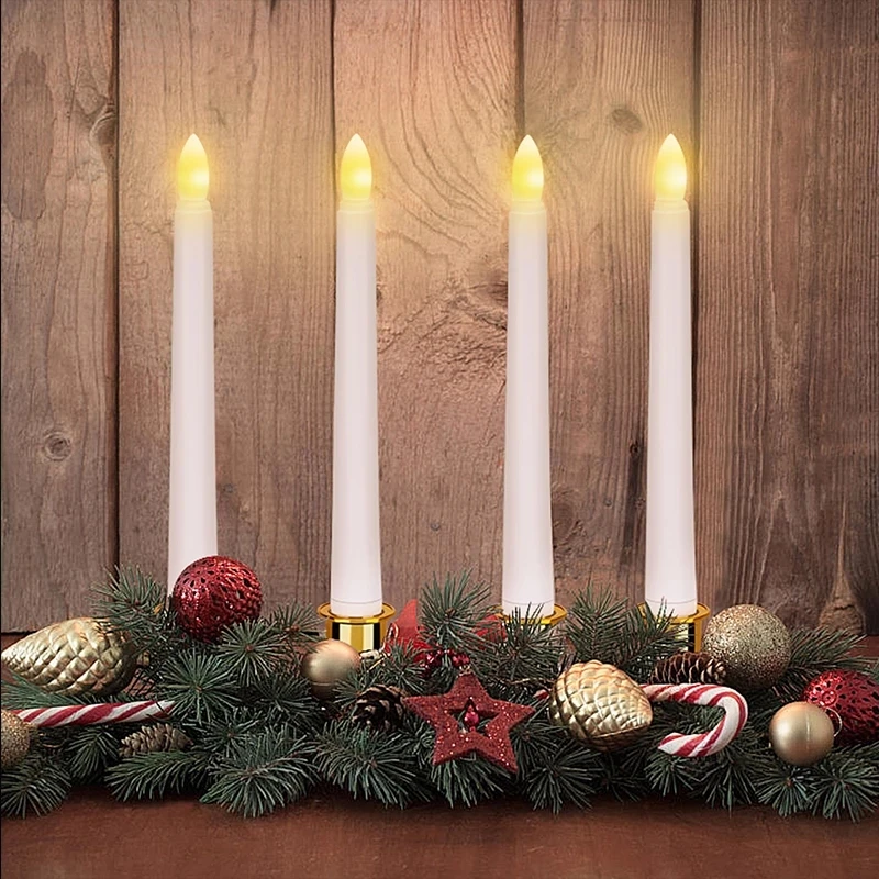 12 stücke 24 cm LED esstisch pol kerze licht kerze hochzeit geburtstag Weihnachten dekoration kerze