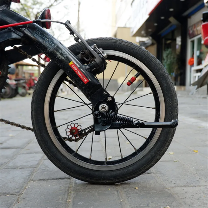 Велосипед kickstand 16-14 дюймов BYA412 K3 складной велосипед Kickstand велосипед ножной Кронштейн Поддержка серебряный черный