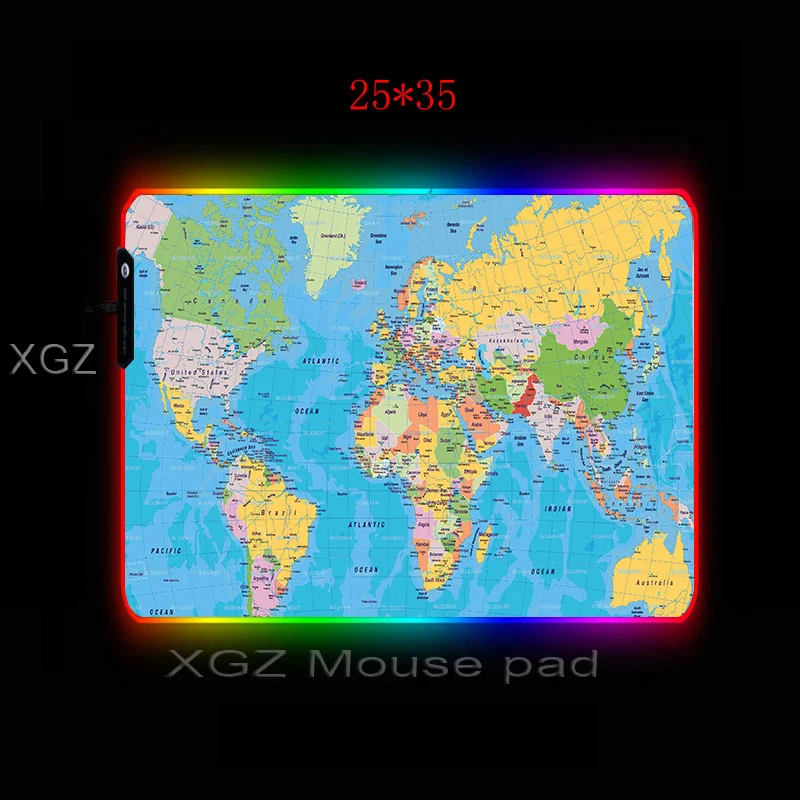  XGZ Large RGB Mouse Pad Lock Edge 3D Movie Old Map Custom Office Computer Desk Mat Speed Rubber Non