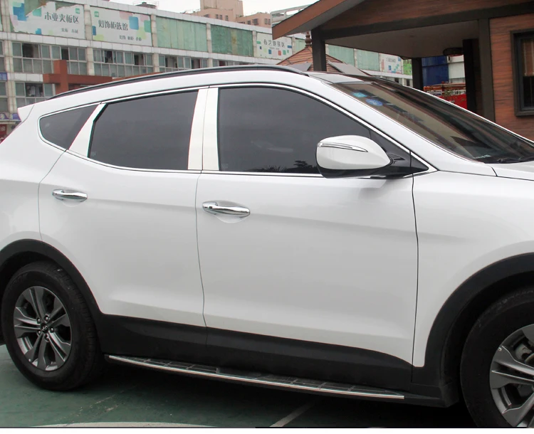 Отделка окна автомобиля из нержавеющей стали для hyundai santa fe 2013 3-го поколения