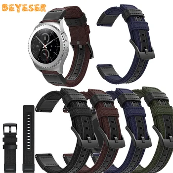 

New hot watchband 20mm For Samsung Gear S2 classic watch strap interchangeable strap Genuine Band fashion Bracelet Canvas strap