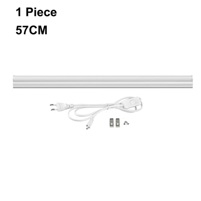 1pcs 10W Светодиодный светильник для бара 6 Вт 10 Вт T5 светодиодный светильник для кухонного шкафа алюминиевый 29 см 57 см светодиодный энергосберегающий светодиодный светильник с жесткой полосой - Испускаемый цвет: 1pcs 10W