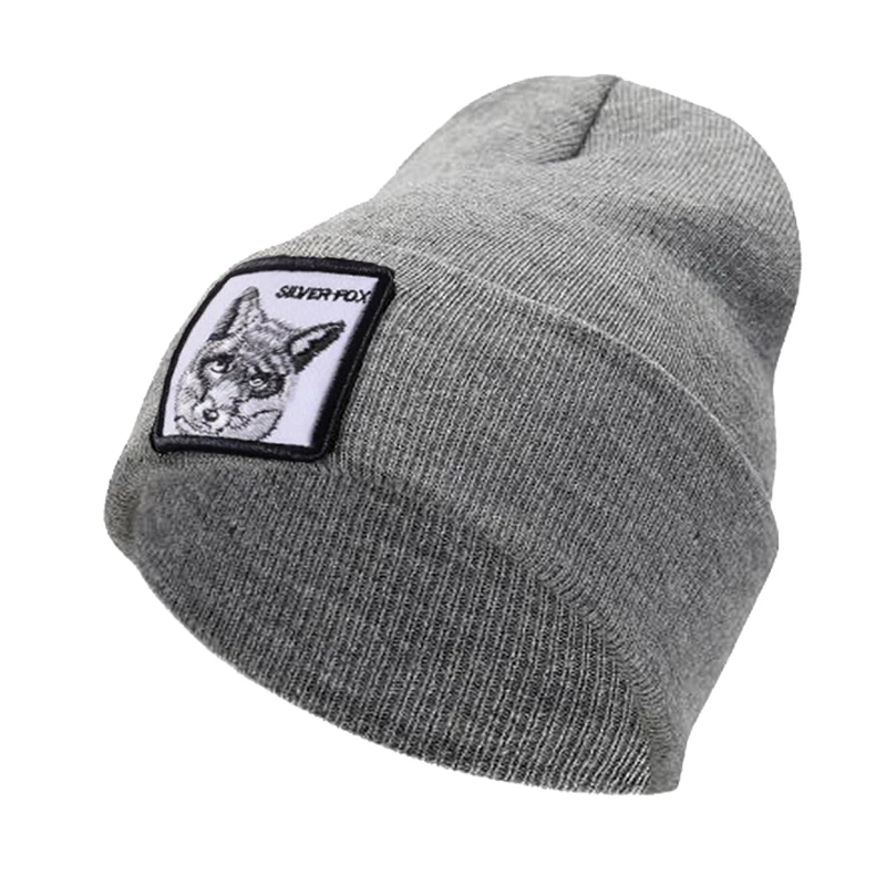Зимняя шапка женская чистая черная теплая животных Skullies Beanies Мужская Осенняя вязаная зимняя шапка унисекс