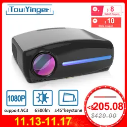 Touyinger светодиодный родный 1080P проектор высокого разрешения beamer AC3 видео 5500 люмен S1080 домашний кинотеатр HDMI Android 9,0 wifi опционально