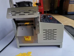988T large screen display computer automatic hot and cold Cloth belt cutting machine, magic adhesive tape zipper webbing machine