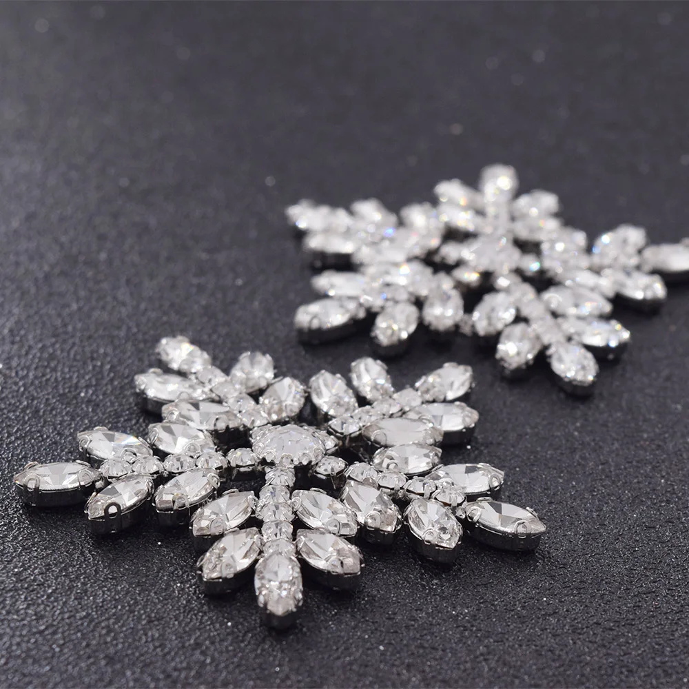Snow crystal appliques for garment sewing (5)