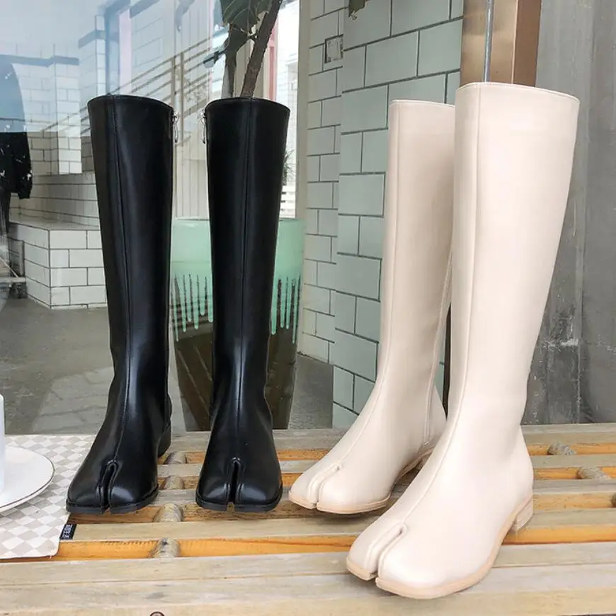 knie hohe Tabi stiefel frauen 