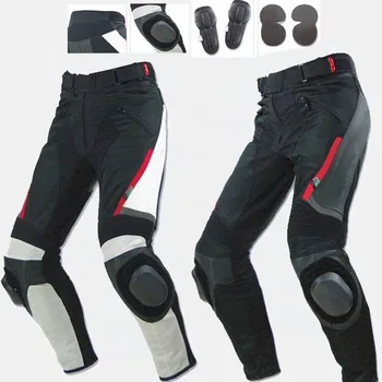 

For KOMINE PK 717 motorcycle racing pants mesh fabric + leather pants summer motocross riding trousers