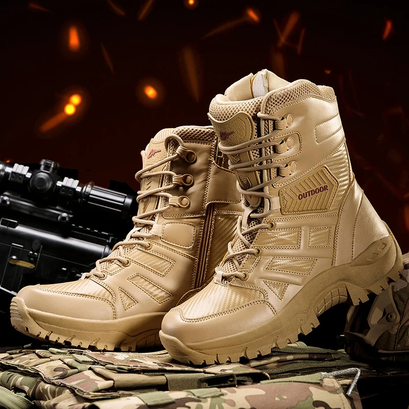 non slip combat boots mens