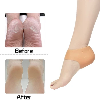 

2PCS New Foot Gel Pad Pedicure Feet Silicone Moisturizing Gel Heel Socks Foot Care Protector Tool
