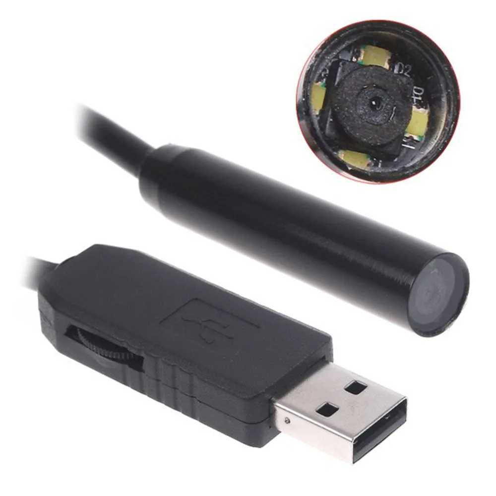 15 м кабель 10 мм Мини цифровой USB 2,0 эндоскоп осмотр 4 светодиодный IP67 водонепроницаемый HD Инспекционная камера для Android PC