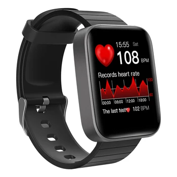 

2020New Black Smart Watch Men Body Temperature Measure Heart Rate Blood Pressure Oxygen Bracelet Call Reminder SmartWatch Women