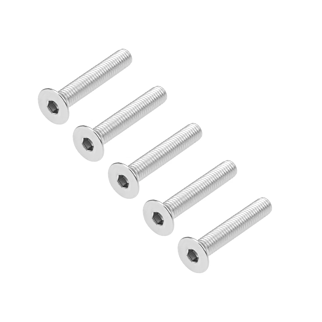 

uxcell M8x55mm Flat Head Machine Screws Inner Hex Screw 304 Stainless Steel Fasteners Bolts 5Pcs