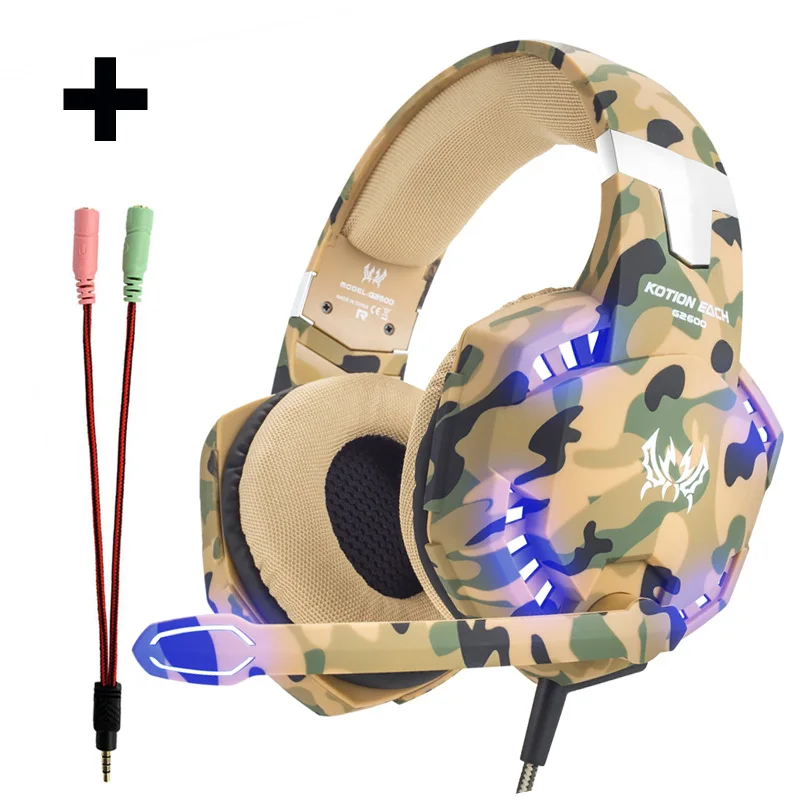 Headphone and Cable Большие проводные игровые наушники для компьютера пк с микрофоном шумоподавлением игровая гарнитура для компьютера компьютерные наушники игровые - Цвет: Headphone and Cable