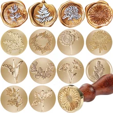 1 шт. завод Печать Цветок Печать Набор восковых печатей с ретро Античная герметизирующий материал штампы для скрапбукинга, свадебные декоративные приглашение 1 шт. завод Печать Цветок Печать Набор восковых печатей с ретро Античная герметизирующий материал штампы для скрапбукинга, свадебные декоративные приглашение