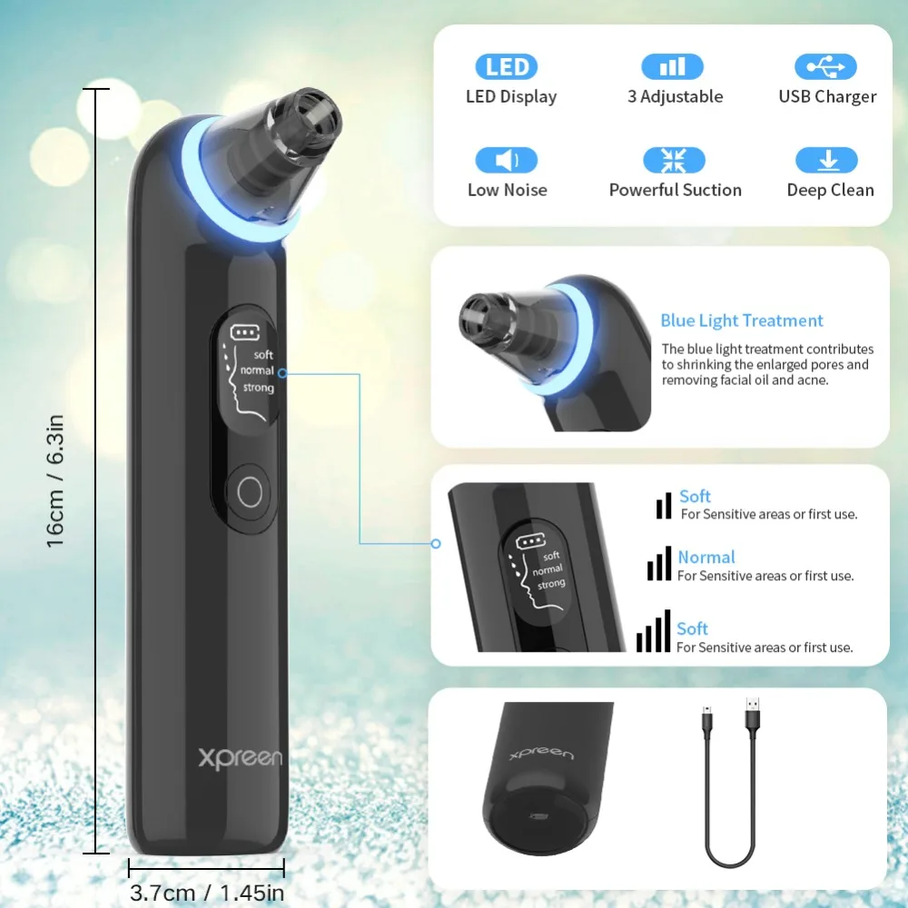 xpreen blackhead remover with led screen