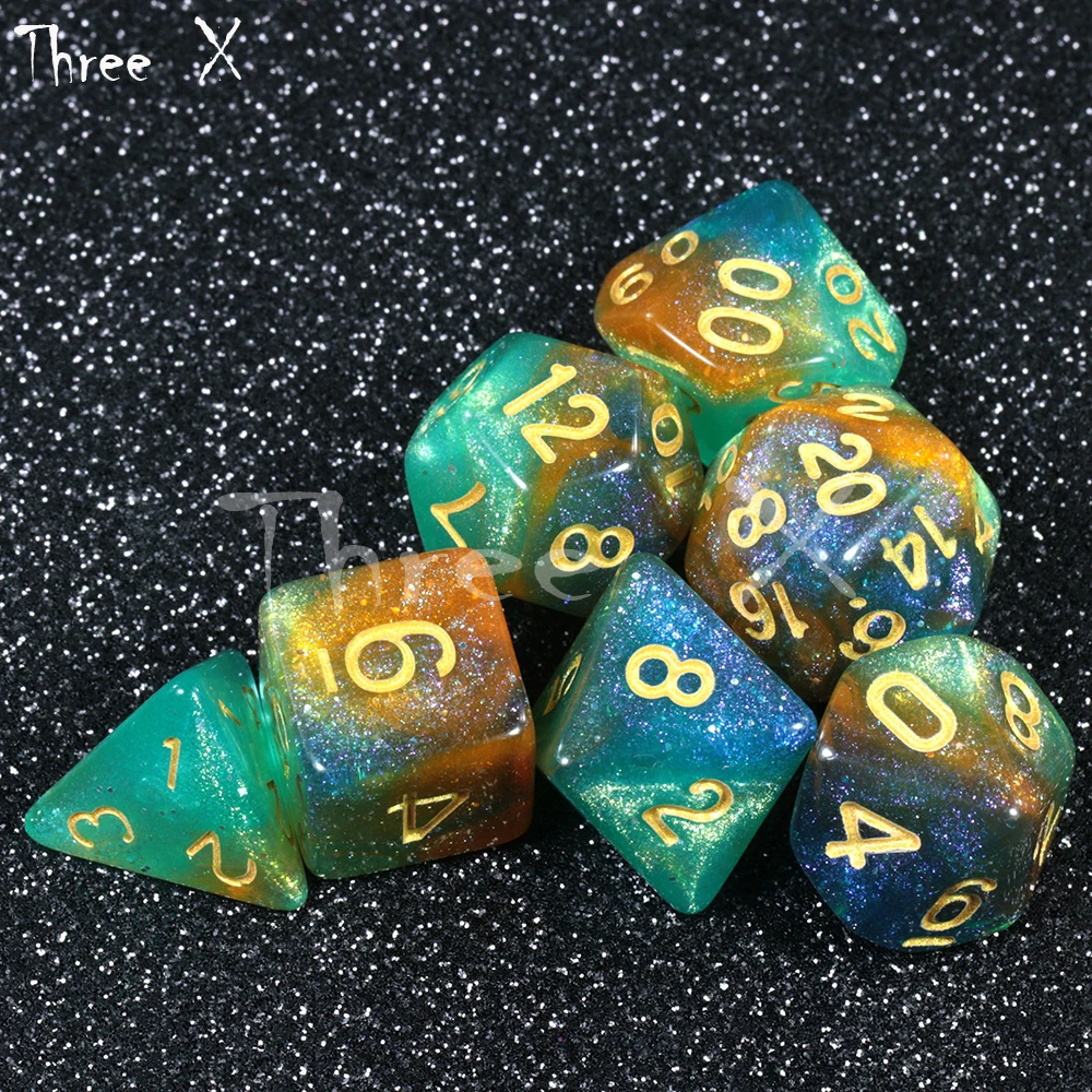 56 шт./кор. уникальный эффект Вселенной Galaxy игральные кости DnD Вселенной Galaxy кости DnD ролевые игры хобби