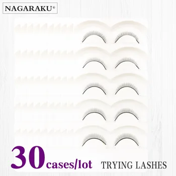 

NAGARAKU 30trays/Set False Eyelashes Handmade Training Lashes For Beginners Eyelash Extensions Beauty Salon Student Practice