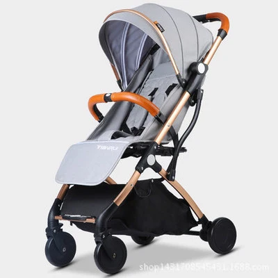 Легкий складной столик для детской прогулочной коляски 2 в 1 алюминиевого сплава может быть на самолете одежда для малышей детская коляска - Цвет: gold gray