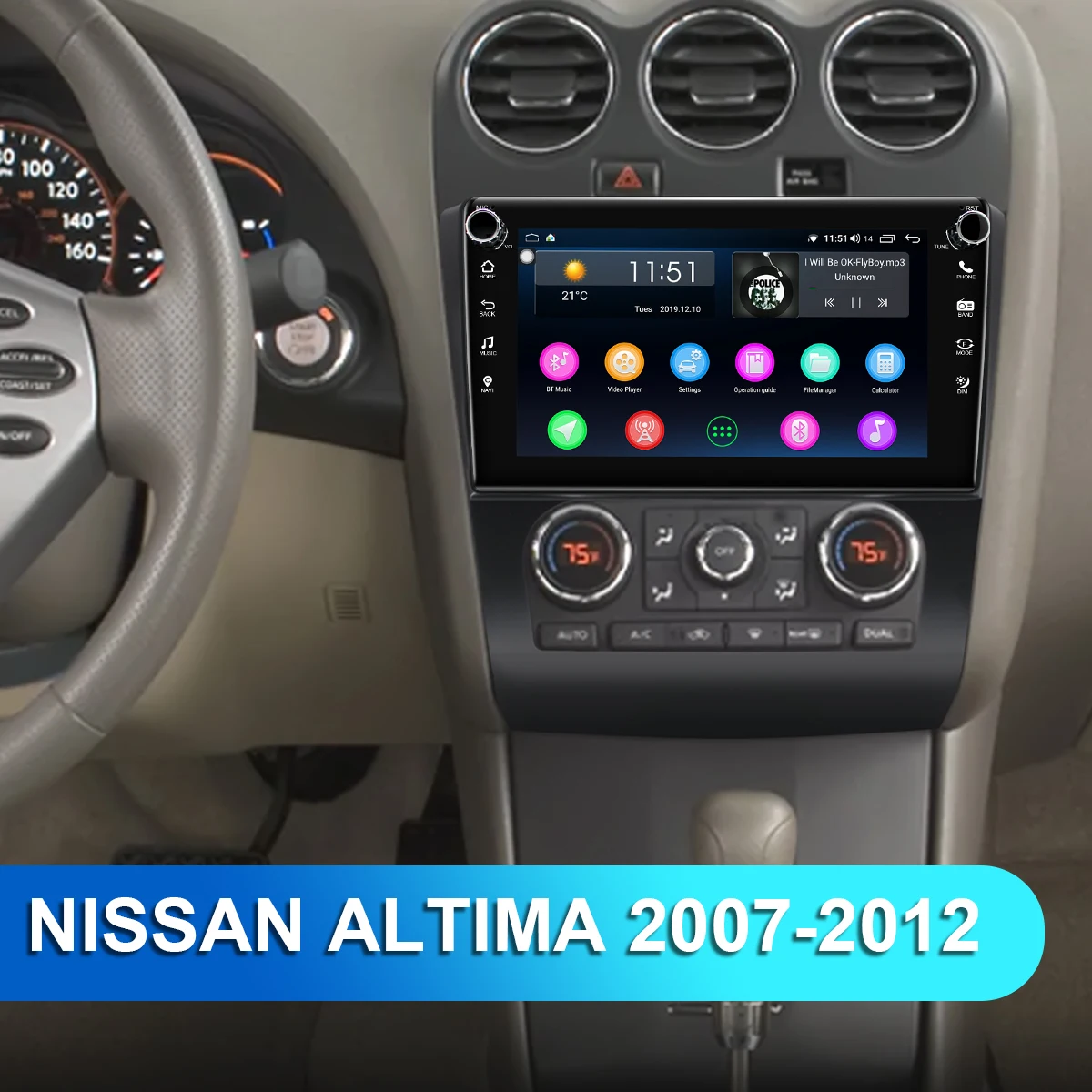 Android 8,1 8 дюймов Автомобильный стерео gps навигации радио для 2008 2009 2010 2011 2012 Nissan Teana Altima Авто A/C мультимедийный плеер