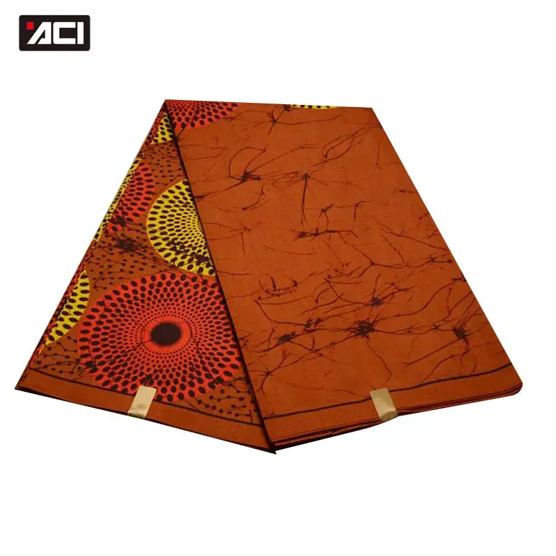 

ACI New 6 Yards Veritable Wax Tissu Africain Printed Polyester Fabric Patchwork Guaranteed Real Dutch Wax African Ankara Fabrics