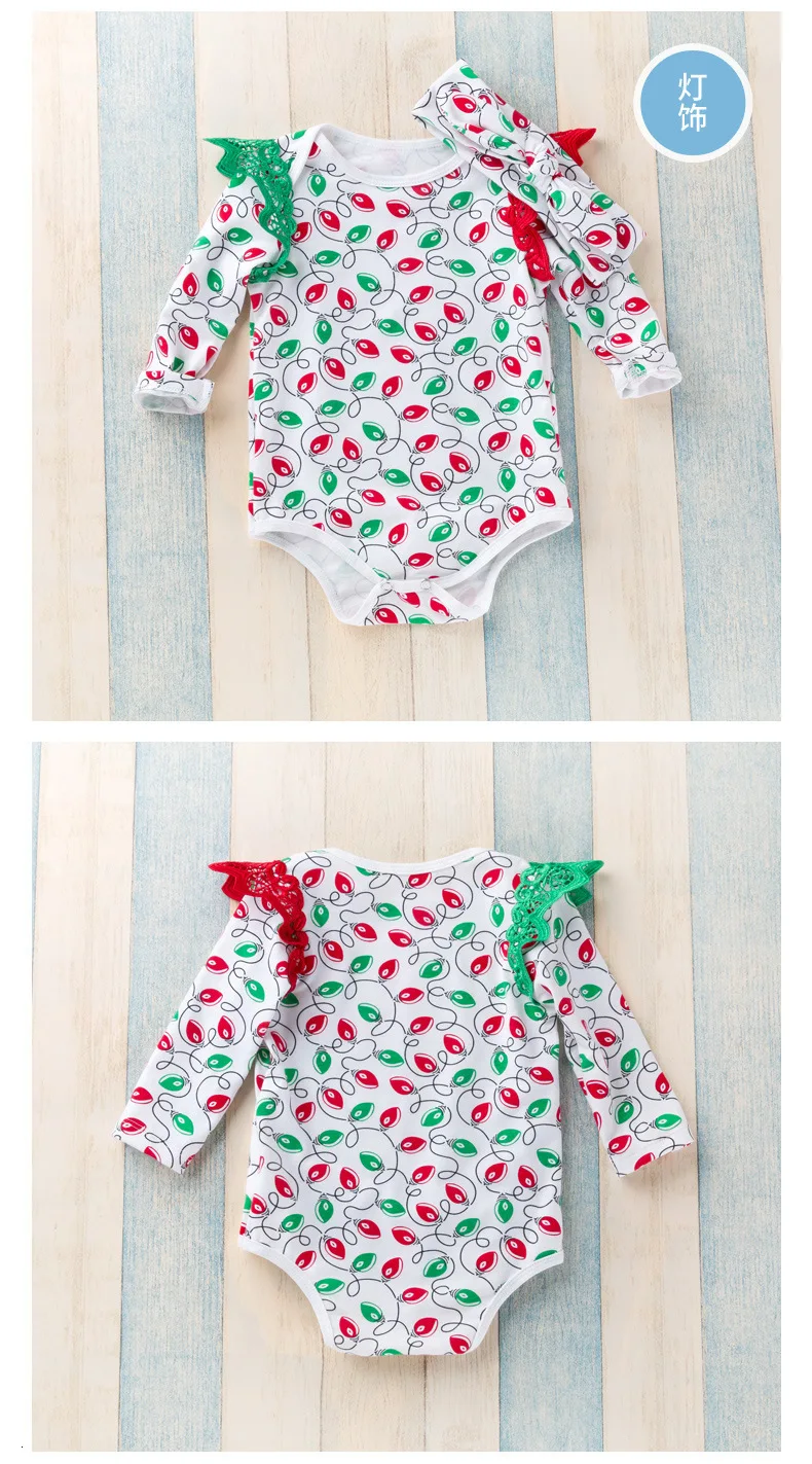 Newborn Baby Bodysuit Girls Christmas Clothes New Cotton Deer Baby Bodysuits Long Sleeve Baby Body Toddler Jumpsuit