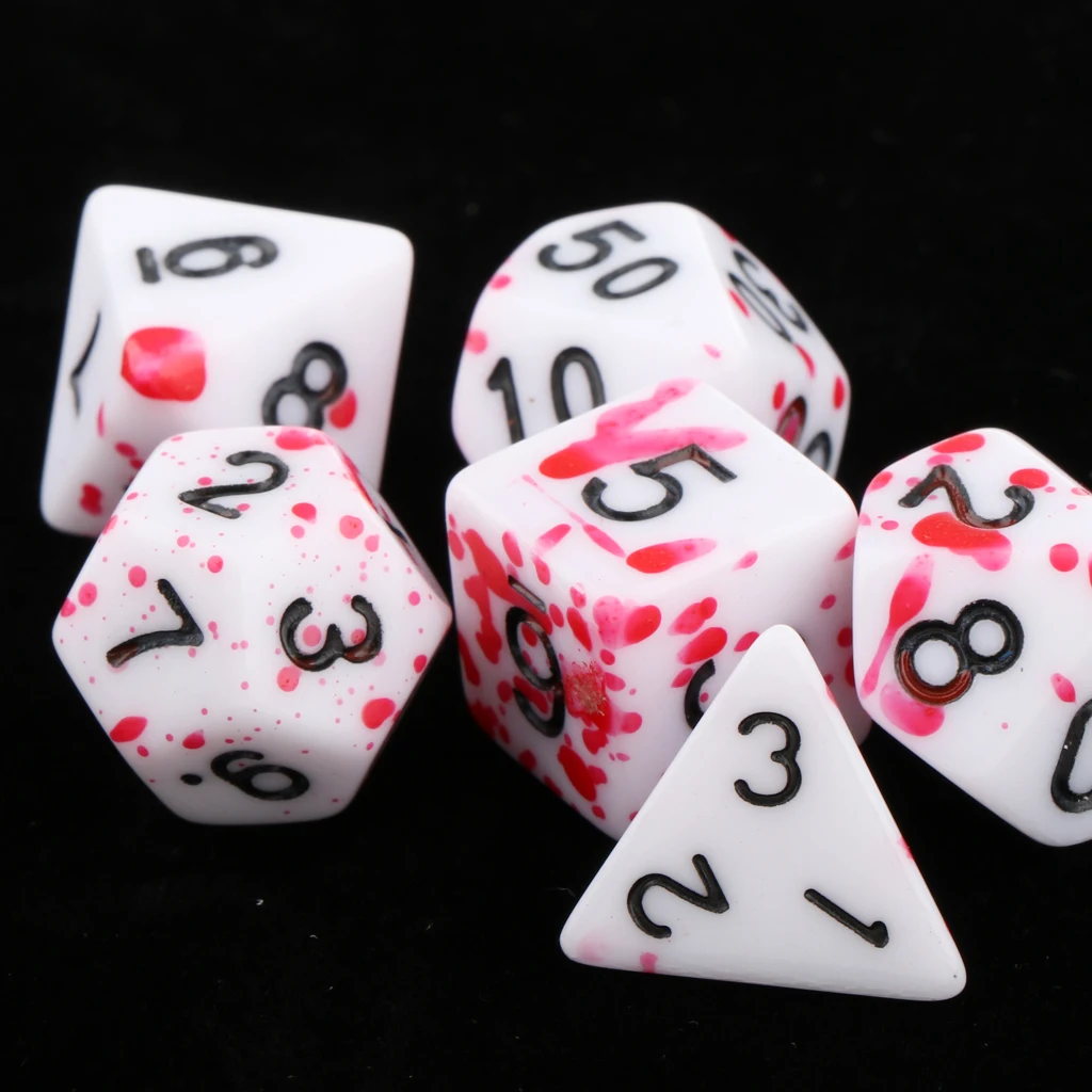 7Pc Multi-sided Dices Set D4-D20 MTG DND RPG Board Game Dice for D&D Roleplaying Party Casino Table Game Toy