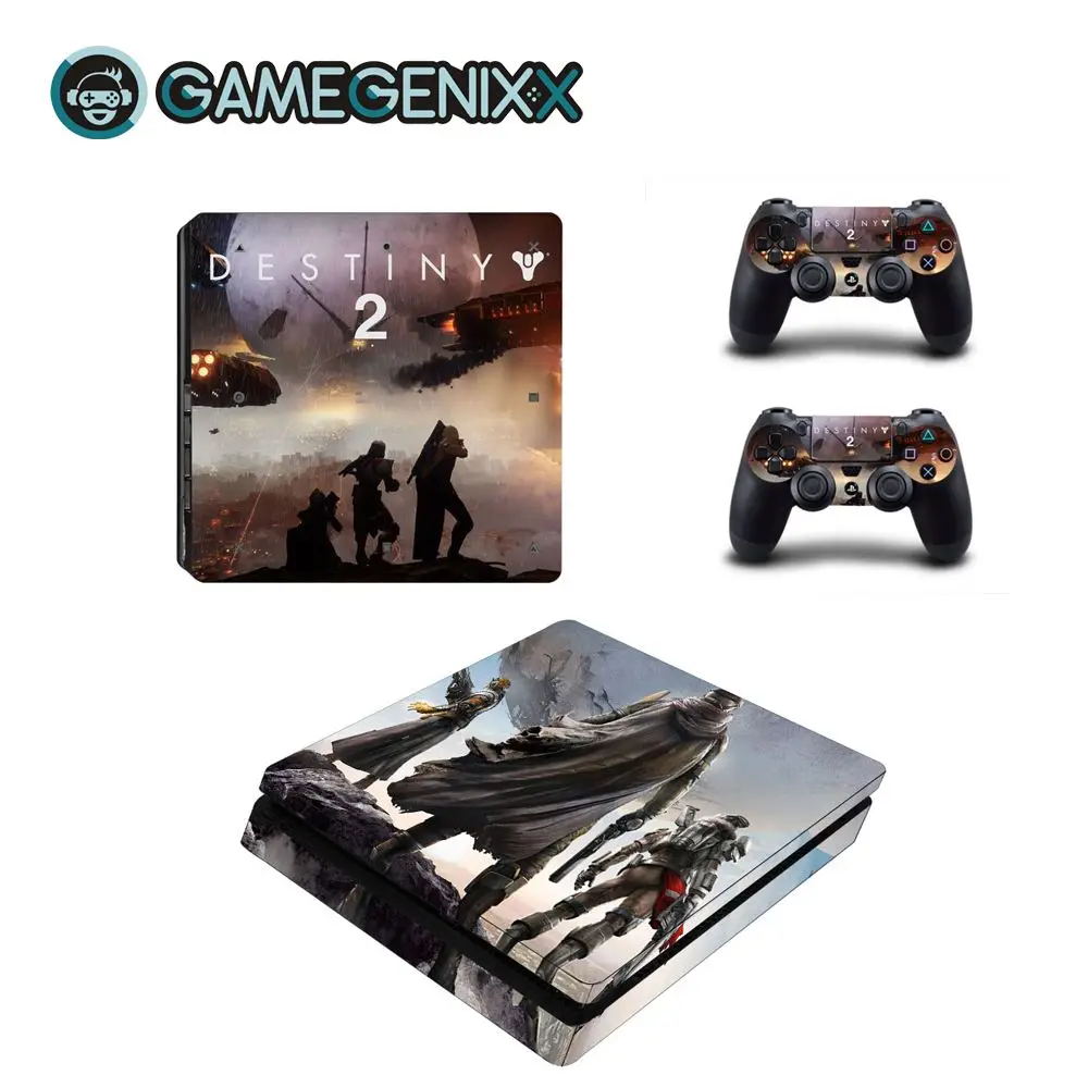 GAMEGENIXX виток винилопласта с наклейкой для PS4 Slim консоли и 2 контроллеров-desnasty 2