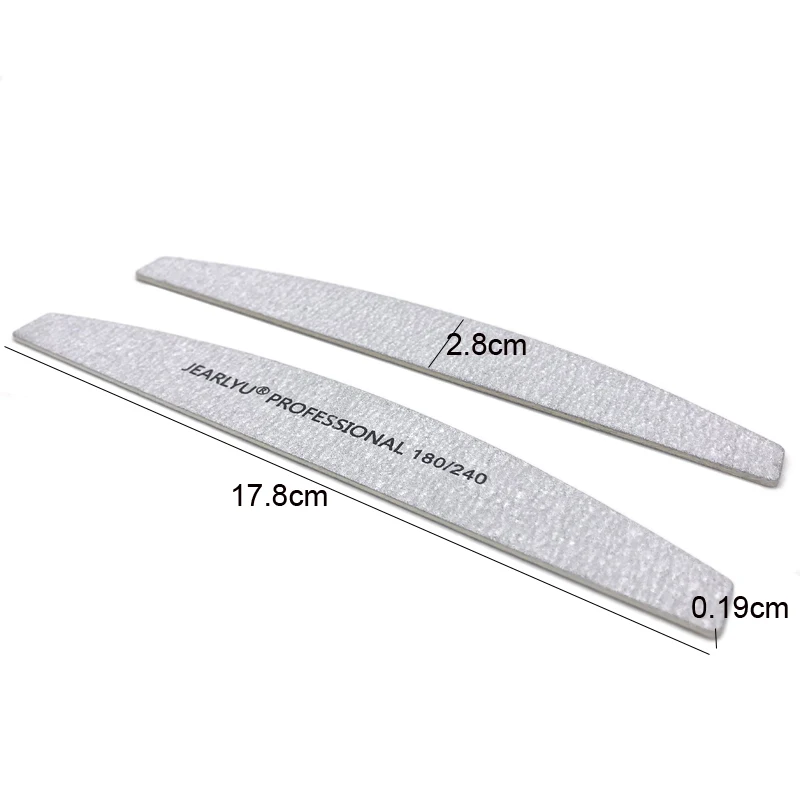 5Pcs Nail Files 100/180/240 Grit JEARL YU Double Sides Nail Buffer Banana Design Manicure Nail Polish Nail Art Makeup Care Tools