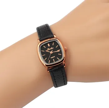 

Fashion Women watch Luxury Rose Gold Stainless Steel Small Dial Analog Quartz Watch Casual Leather Band clock watch Reloj mujer