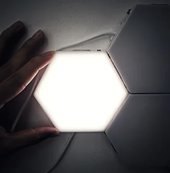 

Modern Led Wall Light Art Honeycomb Modular Assembly Helios Touch Wall Lamp Magnetic Wall Lights for Home Vanity Mirror Lights