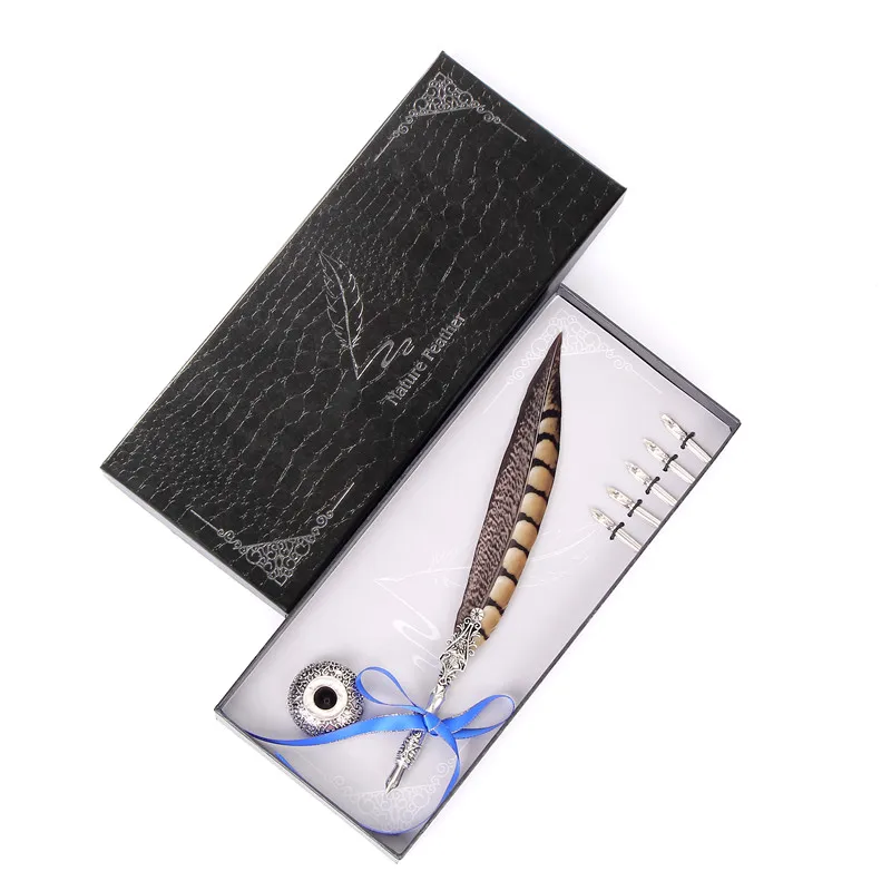 Snake Skin Винтажный перьевой набор, персонализированная ручка, Подарочная коробка, торговля, креативный европейский и американский Рождественский подарок, подпись в офисе, ручка - Цвет: Snake Skin