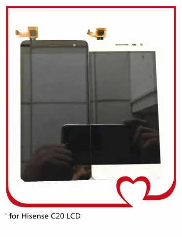 Шт./партия Высокое качество 5,0 ''для Hisense C20 ЖК-экран+ кодирующий преобразователь сенсорного экрана в сборе черно-белый цвет с лентой