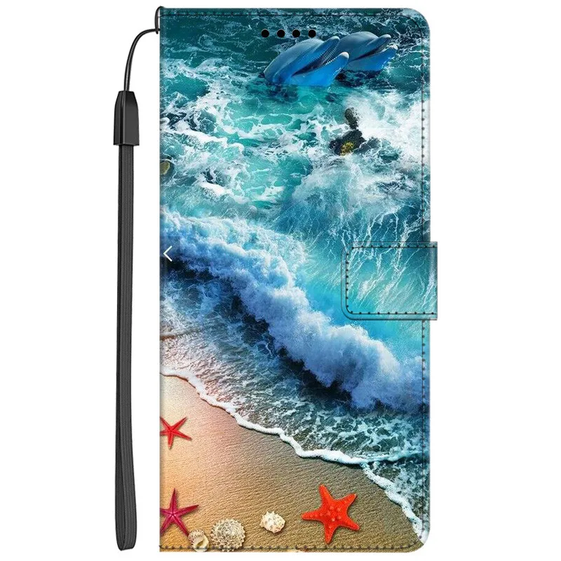 Elegant PU Leather Book Wallet Phone Case with Magnetic Closure and Card Holder Feature