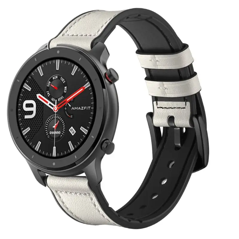 1 шт. ремешок для часов из натуральной кожи для AMAZFIT GTR 42 мм/47 мм Смарт-часы - Цвет: 47mm B