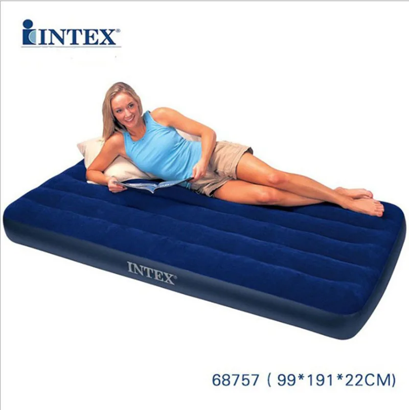 

America Genuine Product INTEX68757 Blue Corduroy Double Inflatable Bed Air Cushion Bed Manufacturers Direct Selling Currently Av