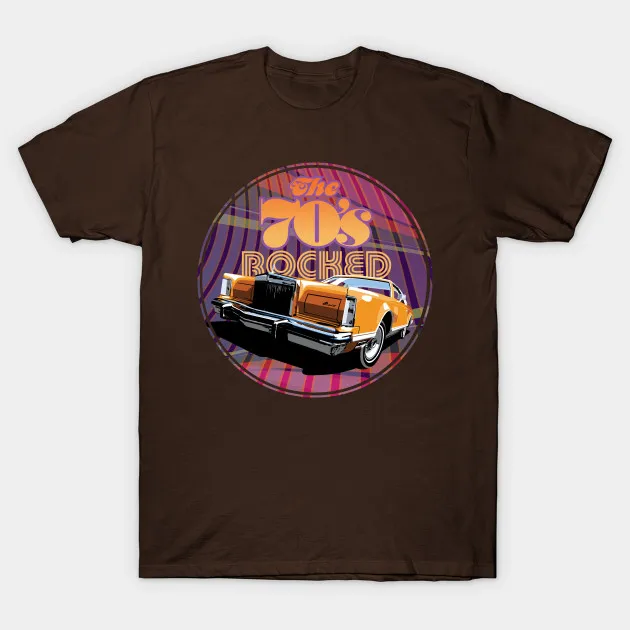 Мужская футболка The 70s Rocked Lincoln Continental женская и | одежда
