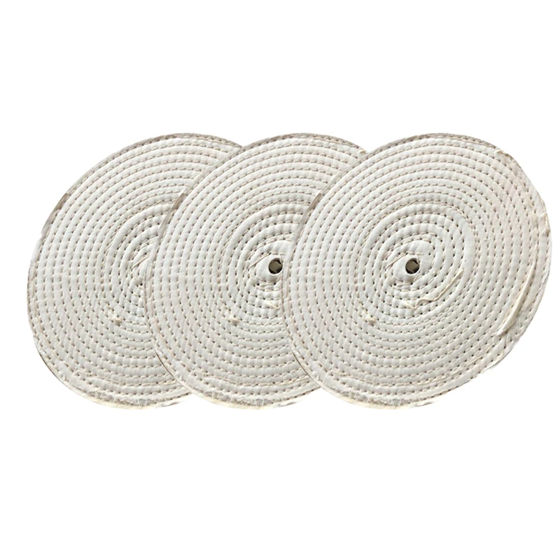 

3*Cloth Polishing Wheel Tools For Polishing Cotton Stitching 15.62mm Inner Diameter 200mm Outer Diameter