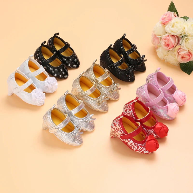 Newborn Princess Crib Shoes with Butterfly Knot