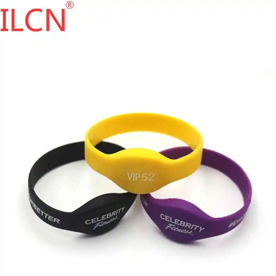 10pcs Random Color 13,56 МГц S50 1K IC карта водонепроницаемый браслет брелоки RFID RF08 для контроля доступа 65 мм брелоки 10 шт. Быстрая - Цвет: 10pcs Random Color