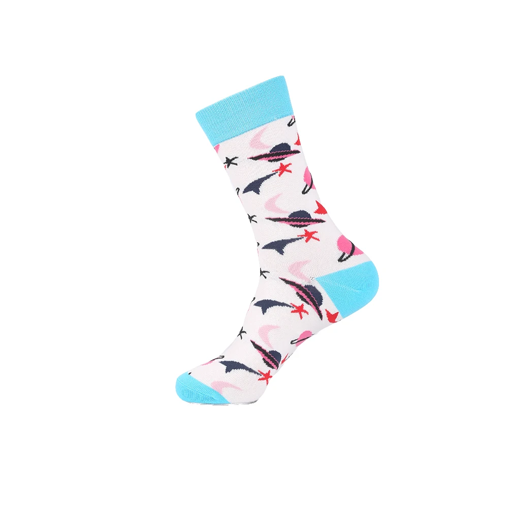 YEADU, цветные носки из чесаного хлопка для женщин и мужчин, Harajuku, веселое печенье, звезда, гусь, Тетрис, рождественский подарок для мужчин и девочек - Цвет: B507