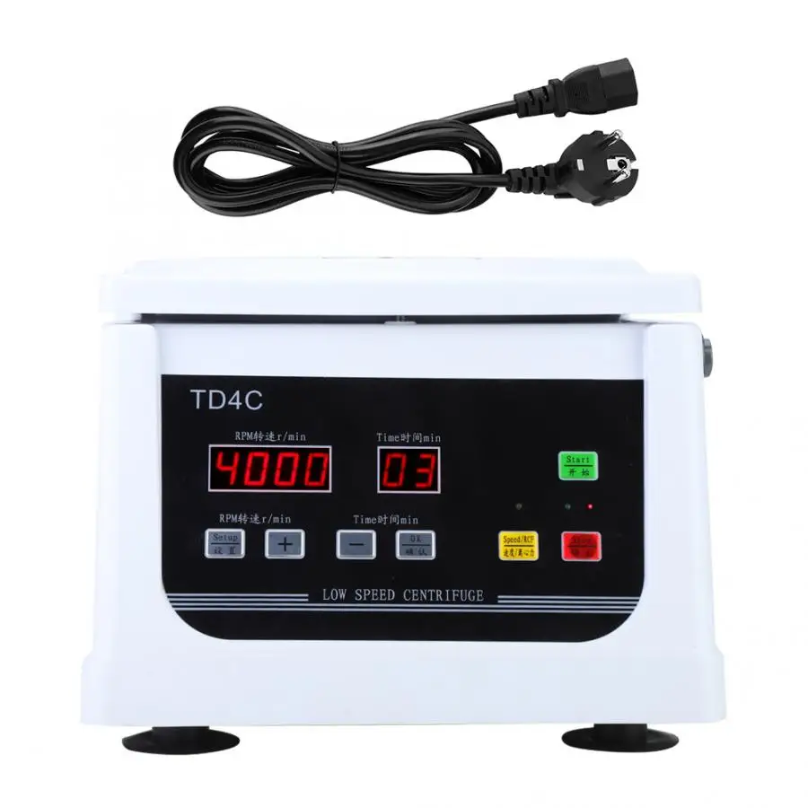 TD4C мини 4000R/min Лабораторная центрифуга медицинская практическая машина электрическая полуавтоматическая низкоскоростная настольная центрифуга