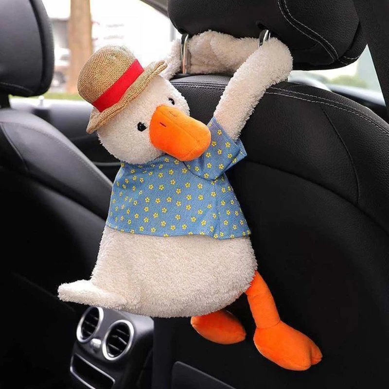 Tissue Holder Cute Duck Tushy Car Storage Auto Interior Accessories