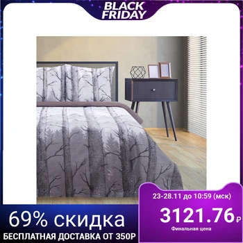 

Bed linen "Ethel" duet Forest 143x215 cm - 2 pcs, 220x240 cm, 70x70 cm -2 pcs, calico